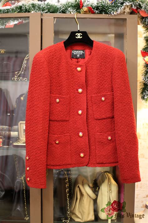 red chanel jacket|chanel jacket clearance.